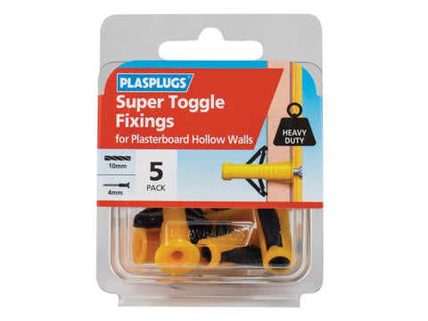 Plasplugs Super Toggle Fixings Pack of 5
