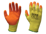 Scan Knitshell Latex Palm Gloves - Large (Size 9) (Pack 12)