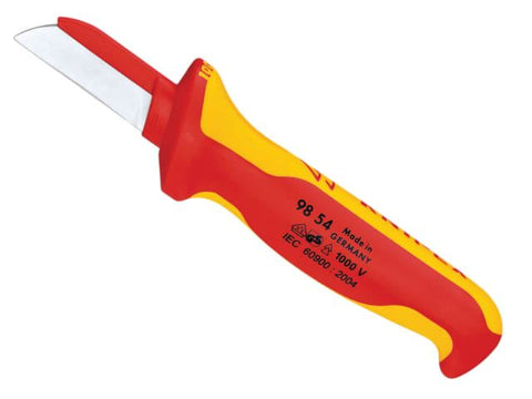 Knipex 98 54 VDE Cable Knife (Back of Blade Insulated)