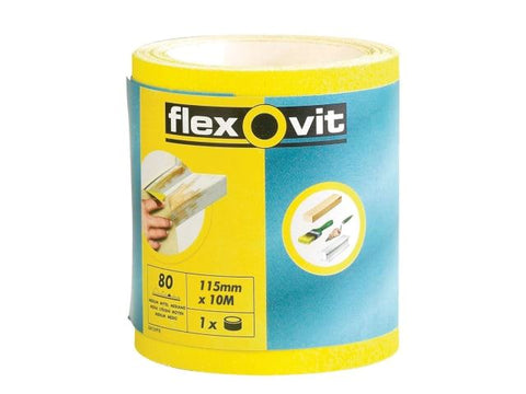 Flexovit High Performance Sanding Roll 115mm x 50m Fine 120G