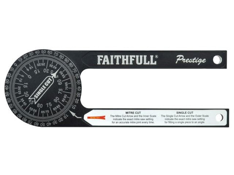 Faithfull Prestige Mitre Saw Protractor Black Aluminium