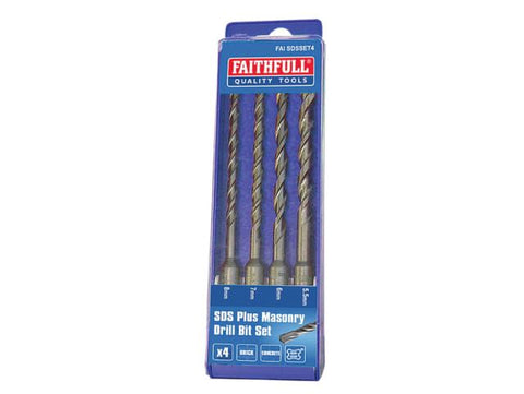 Faithfull SDS Plus Drill Bit Set 4 Piece 5.5-8mm