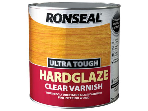 Ronseal Ultra Tough Hardglaze Internal Clear Gloss Varnish 2.5 Litre