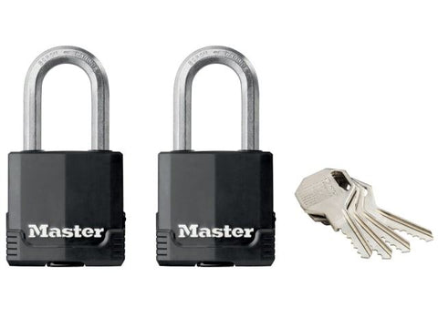 Master Lock Excell™ Weather Tough 45mm Padlock 4-Pin - Keyed Alike x 2