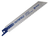 Faithfull S811H Sabre Saw Blade Wood 150mm 10 TPI (Pack of 5)