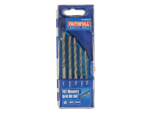 Faithfull Standard Masonry Drill Set of 5 5-7mm