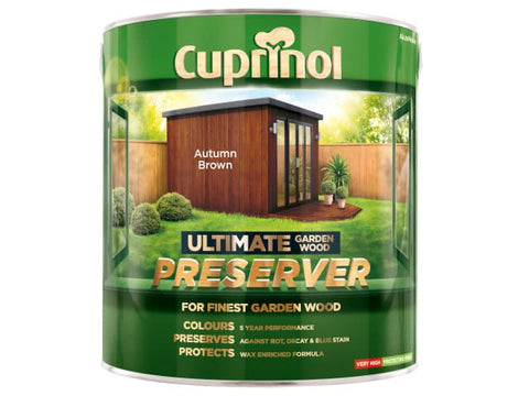 Cuprinol Ultimate Garden Wood Preserver Autumn Brown 4 litre