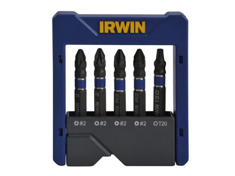 IRWIN Impact Screwdriver Pocket Bit Set of 5 Pozi/Phillips/Torx