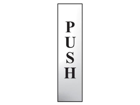Scan Push Vertical - Polished Chrome Effect 50 x 200mm