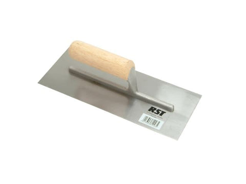 R.S.T. Plasterer's Finishing Trowel Straight Wooden Handle 11 x 4.1/2in