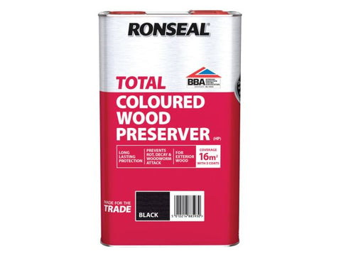 Ronseal Trade Total Wood Preserver Black 5 litre