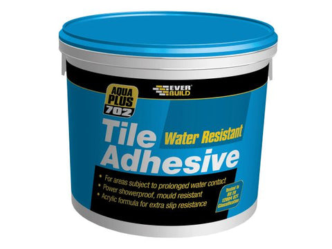 Everbuild 702 Water Resist Tile Adhesive 7.5kg/5 Litres