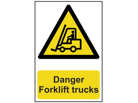 Scan Danger Forklift Trucks - PVC 200 x 300mm