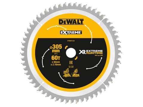 DEWALT FlexVolt XR Mitre Saw Blade 305 x 30mm x 60T