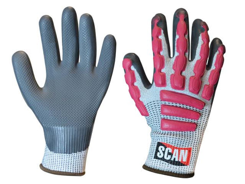 Scan Anti-Impact Latex Cut 5 Gloves - Extra Large (Size 10)