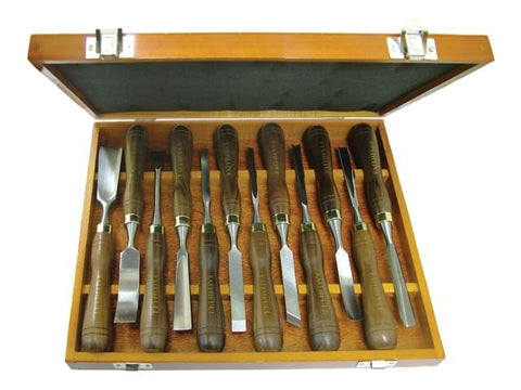 Faithfull Woodcarving Set in of 12 in Case
