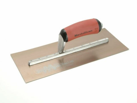 Marshalltown MPB7GSD Pre-Worn PermaShape® Finishing Gold S/S Trowel DuraSoft® 12 x 5in