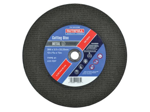 Faithfull Metal Cut Off Disc 300 x 3.5 x 22.23mm