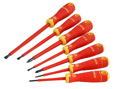 Bahco BAHCOFIT Insulated Screwdriver Set of 7 SL/PZ
