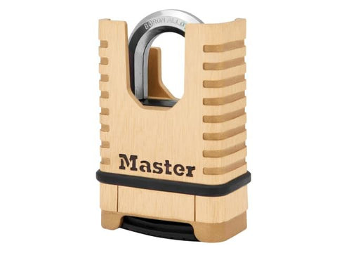 Master Lock Excell™ Closed Shackle Brass Combination Padlock 58mm