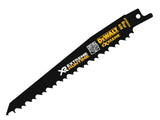 DEWALT FlexVolt XR Wood With Nails Reciprocating Blades 152mm 4/6 TPI Pack of 5