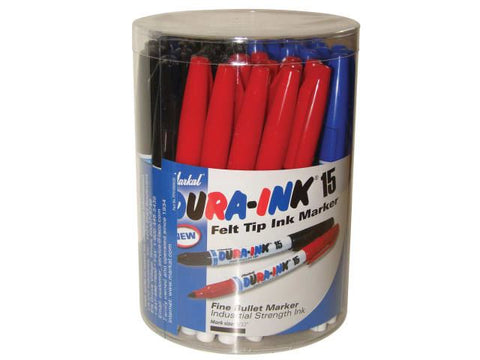 Markal DURA-INK® 15 Fine Tip Marker Mixed Colours (Tub of 48)