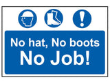 Scan No Hat No Boots No Job - PVC 600 x 400mm
