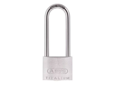 Abus Mechanical 64TI/50mm TITALIUM™ Padlock 80mm Long Shackle Keyed Alike KA6511