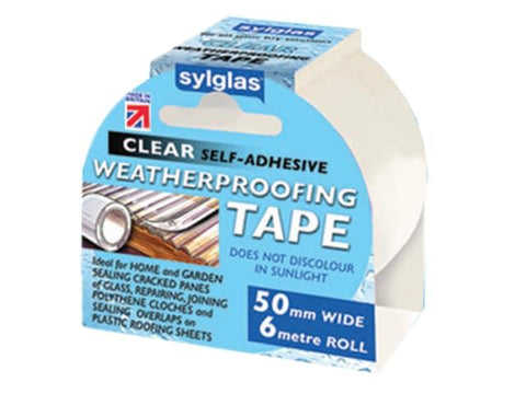 Sylglass Clear Weatherproofing Tape 50mm x 6m Roll
