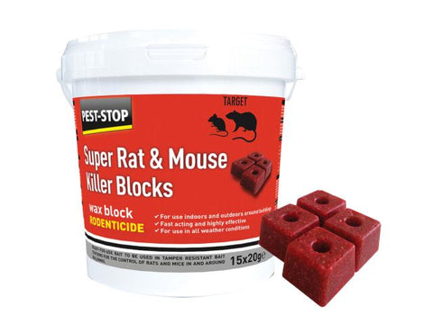 Pest-Stop  Super Rat & Mouse Killer Wax Blocks