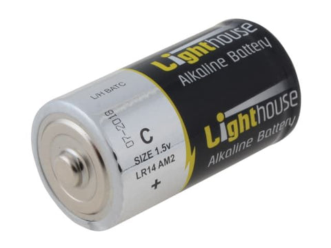 Lighthouse C LR14 Alkaline Batteries 6200mAh (Pack 2)