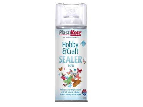 PlastiKote Hobby & Craft Sealer Spray Clear Satin 400ml