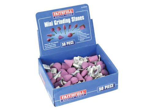 Faithfull Mini Grinding Wheel Assortment 50 Piece