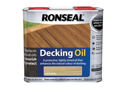 Ronseal Decking Oil Natural Clear 5 Litre