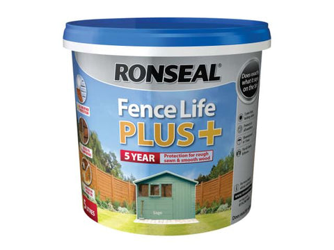 Ronseal Fence Life Plus+ Sage 5 Litre