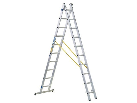 Zarges D-Rung Combination Ladder 2-Part 2 x 8 Rungs