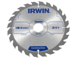 IRWIN Construction Circular Saw Blade 184 x 30mm x 24T ATB