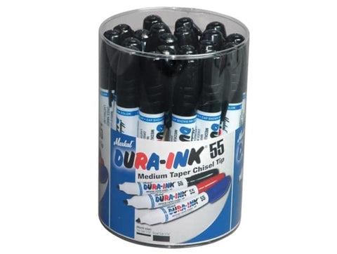 Markal DURA-INK® 55 Medium Taper Marker  Black (Tub of 20)