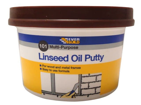 Everbuild 101 Multi-Purpose Linseed Oil Putty Brown 500g
