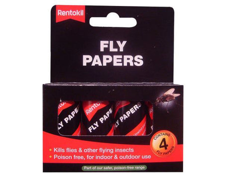 Rentokil Flypapers Pack of 4