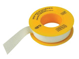 Faithfull P.T.F.E Gas Tape 12mm x 5m White (Pack 10)